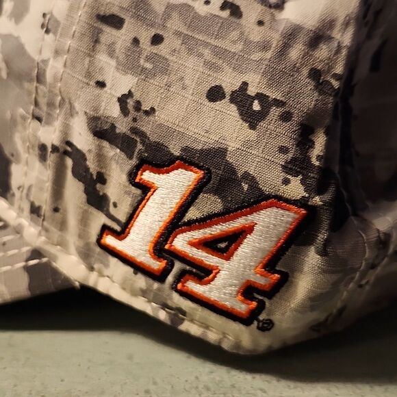 Nascar Stuart Haas Tony Stewart 14 Grey Camo Sliderback Hat - New - Picture 4 of 10